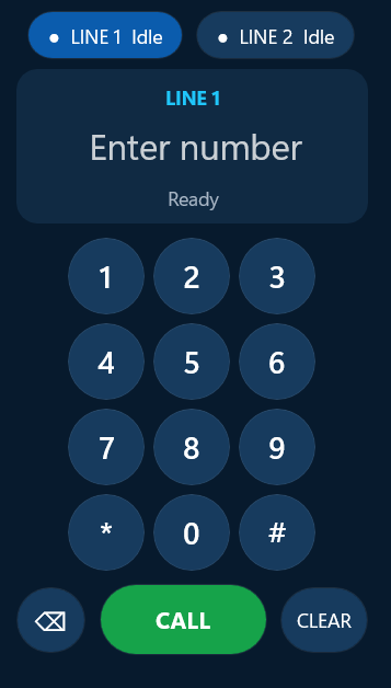 Ayoba Softphone mobile dialpad